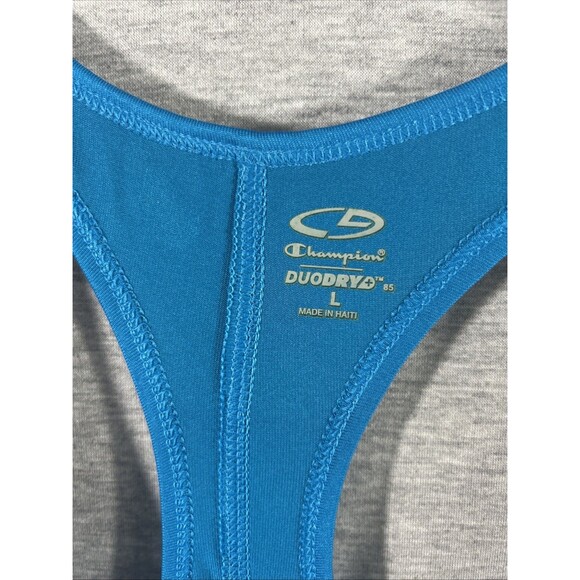 Champion Duo Dry Tank Top Women’s T-Back Turquoise  Size Large  #1 - Picture 4 of 11